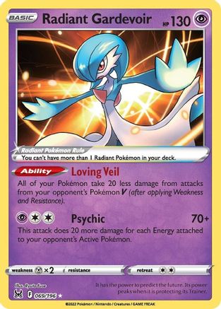 SWSH11 Lost Origin  069/196 Radiant Gardevoir  - Holofoil - Radiant Rare