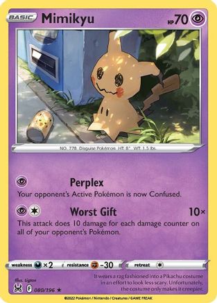 SWSH11 Lost Origin  080/196 Mimikyu  - Rare