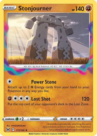 SWSH11 Lost Origin  111/196 Stonjourner  - Rare