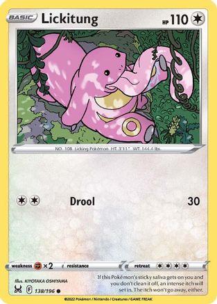 SWSH11 Lost Origin  138/196 Lickitung  - Common