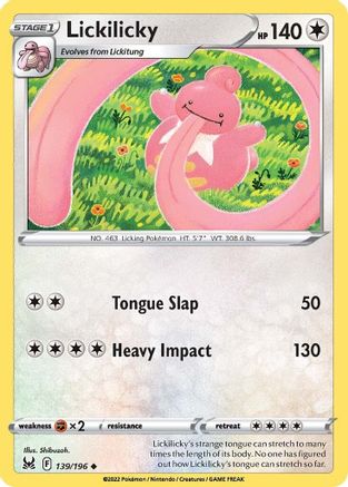 SWSH11 Lost Origin  139/196 Lickilicky  - Uncommon