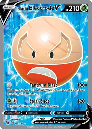 SWSH11 Lost Origin  172/196 Hisuian Electrode V (Full Art)  - Holofoil - Ultra Rare
