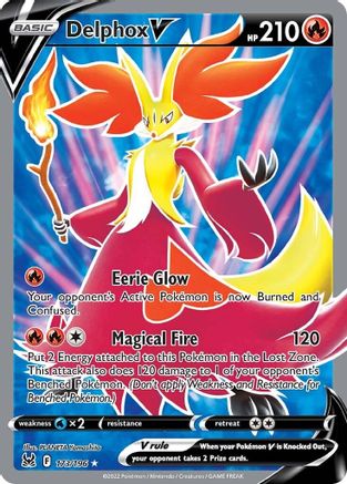 SWSH11 Lost Origin  173/196 Delphox V (Full Art)  - Holofoil - Ultra Rare