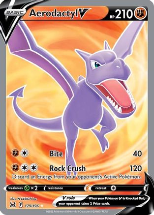 SWSH11 Lost Origin  179/196 Aerodactyl V (Full Art)  - Holofoil - Ultra Rare