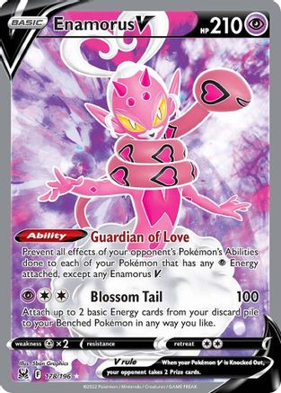 SWSH11 Lost Origin  178/196 Enamorus V (Full Art)  - Holofoil - Ultra Rare