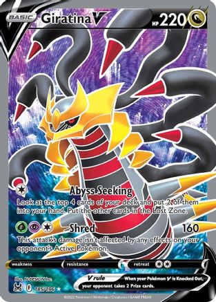 SWSH11 Lost Origin  185/196 Giratina V (Full Art)  - Holofoil - Ultra Rare