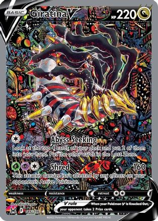 SWSH11 Lost Origin  186/196 Giratina V (Alternate Full Art)  - Holofoil - Ultra Rare
