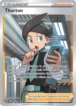 SWSH11 Lost Origin  195/196 Thorton (Full Art)  - Holofoil - Ultra Rare