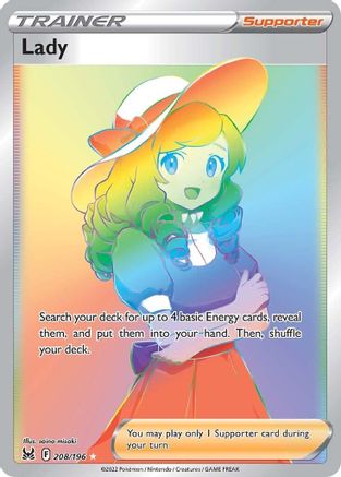 SWSH11 Lost Origin  208/196 Lady (Secret)  - Holofoil - Secret Rare