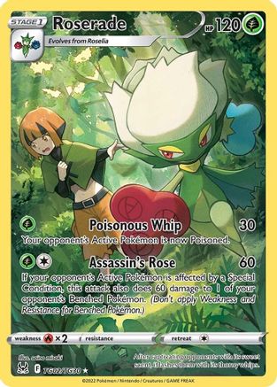 SWSH11 Lost Origin Trainer Gallery  TG02/TG30 Roserade  - Holofoil - Ultra Rare