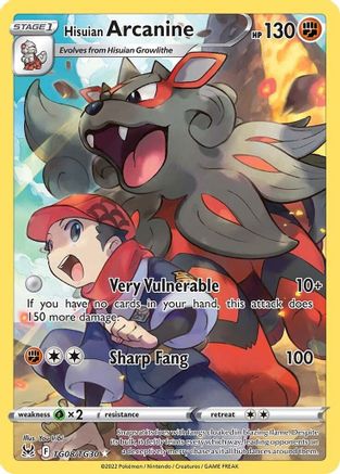 SWSH11 Lost Origin Trainer Gallery  TG08/TG30 Hisuian Arcanine  - Holofoil - Ultra Rare