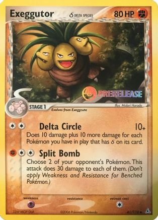 Nintendo Promos /110 Exeggutor (Delta Species) - 41/110 (Prerelease)  - Promo