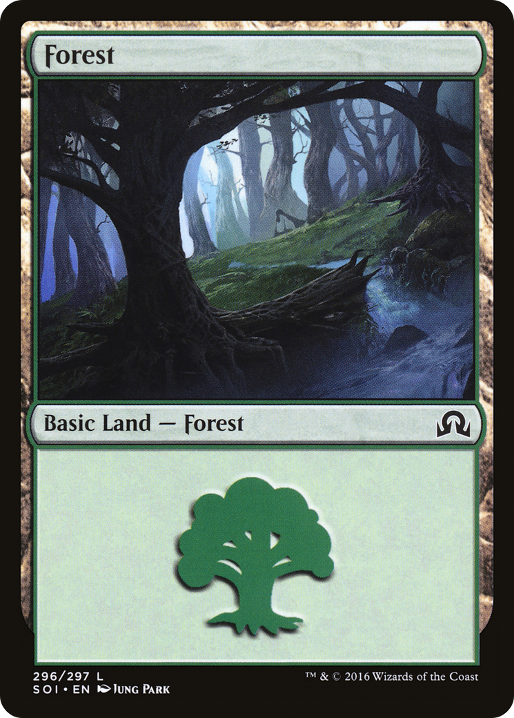 Shadows over Innistrad - (SOI-296) - Forest (296) Foil