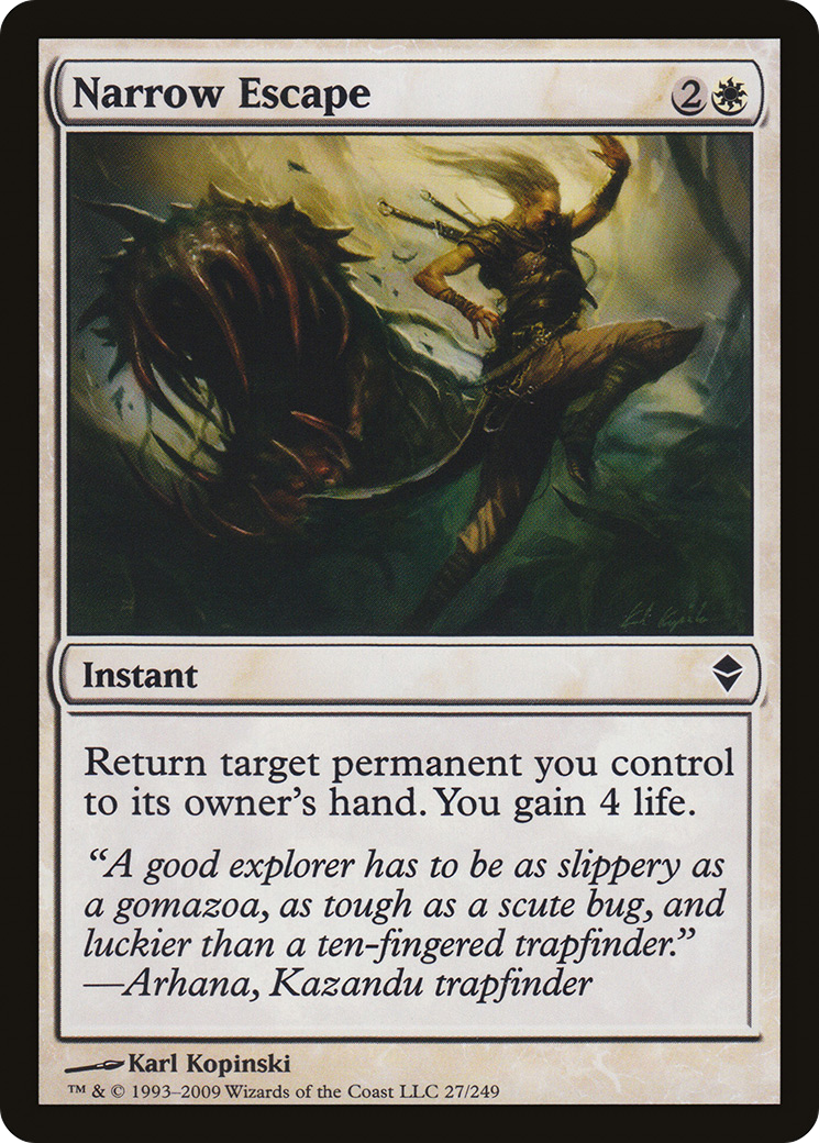 Zendikar - (ZEN-027) - Narrow Escape Foil