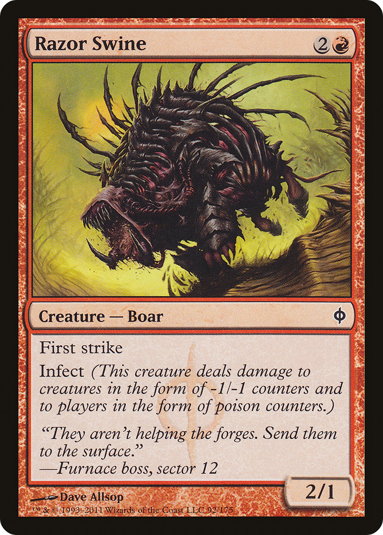New Phyrexia - (NPH-092) - Razor Swine Foil