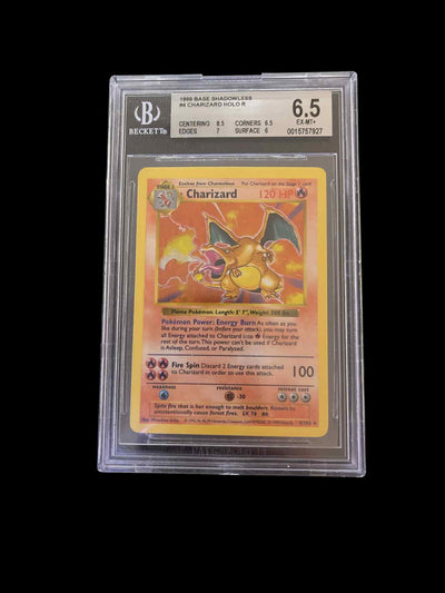 Base Set Shadowless  004 BGS 6.5 0015757927 Charizard  - Unlimited Holofoil - Holo Rare