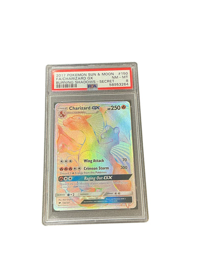 SM  Burning Shadows  150 PSA8 #58953264 Charizard GX (Secret)  - Holofoil - Secret Rare