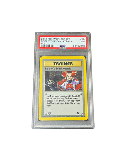 Team Rocket  016/82 PSA7 #58167913 Rocket's Sneak Attack (16)  - 1st Edition Holofoil - Holo Rare
