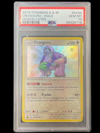 Hidden Fates Shiny Vault  SV44/SV94 PSA10 #58326118 Oranguru  - Holofoil - Shiny Holo Rare