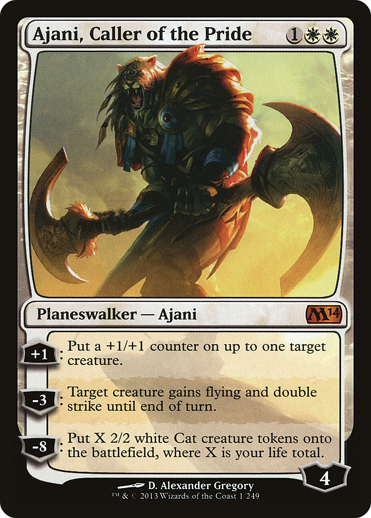 Magic 2014 - (M14-001) - Ajani, Caller of the Pride