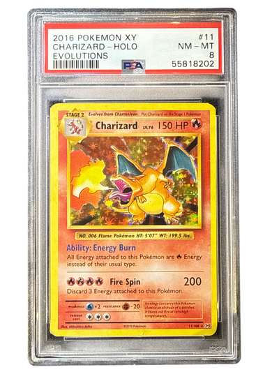 XY  Evolutions  011/108 PSA8 #55818202 Charizard  - Holofoil - Holo Rare