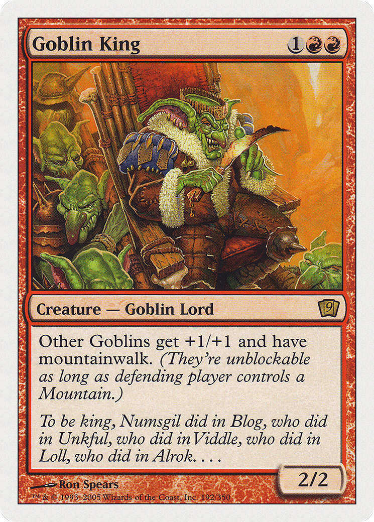 9th Edition - (9ED-192) - Goblin King Foil