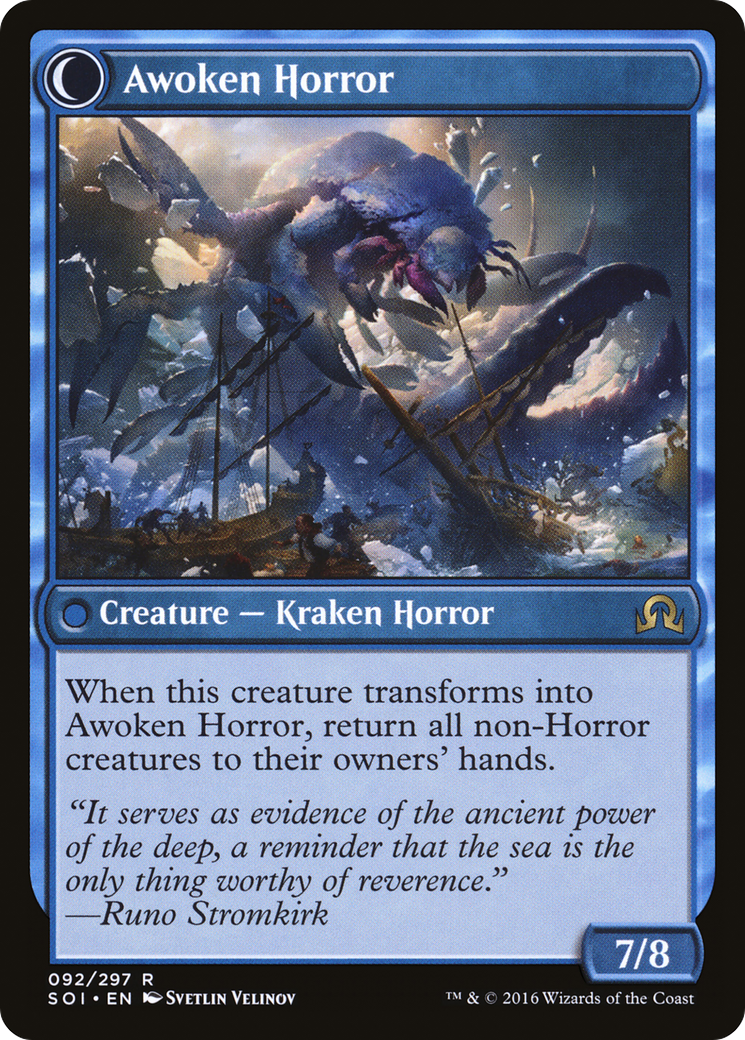 Shadows over Innistrad - (SOI-092) - Thing in the Ice: (Double Faced Transform) Foil