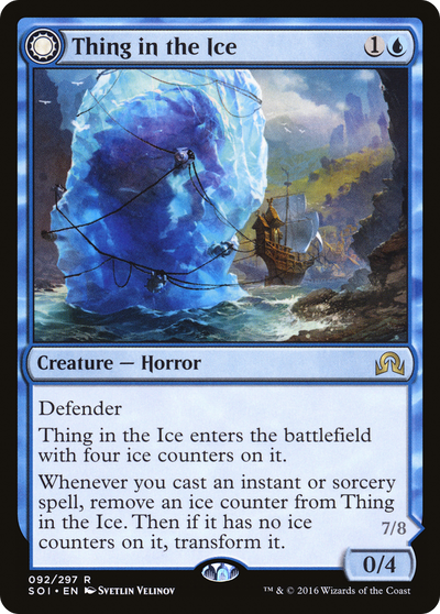 Shadows over Innistrad - (SOI-092) - Thing in the Ice: (Double Faced Transform) Foil