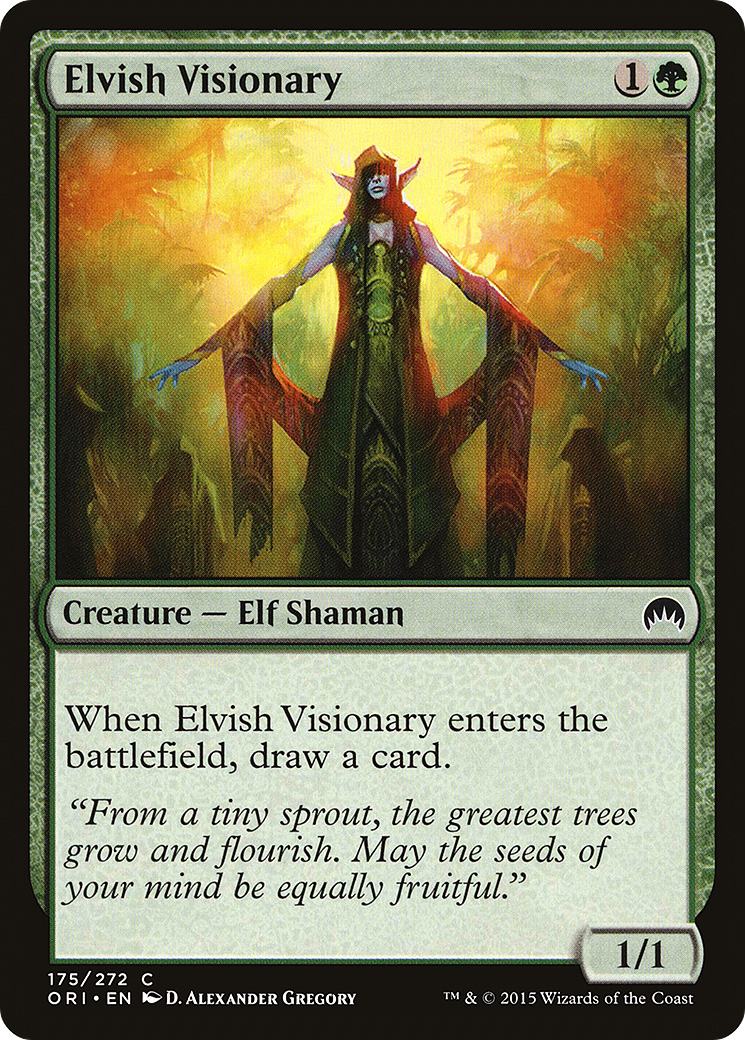 Magic Origins - (ORI-175) - Elvish Visionary Foil