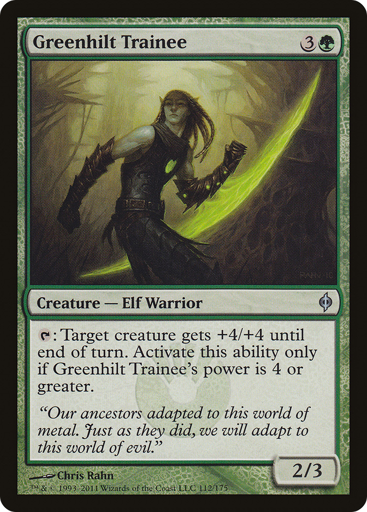 New Phyrexia - (NPH-112) - Greenhilt Trainee Foil