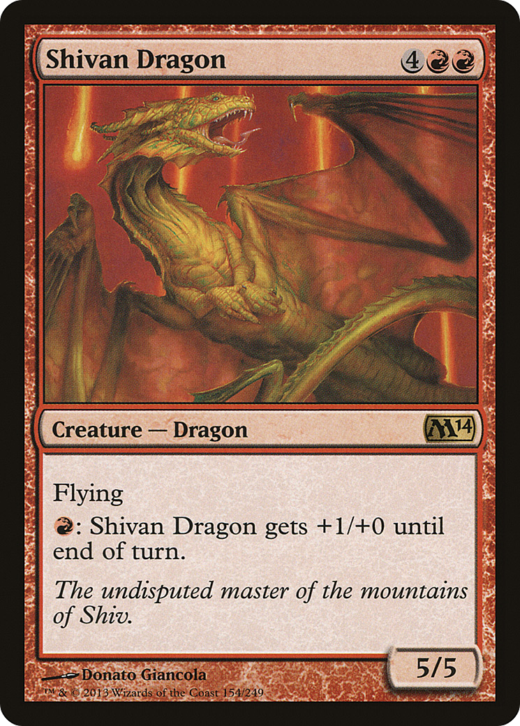 Magic 2014 - (M14-154) - Shivan Dragon