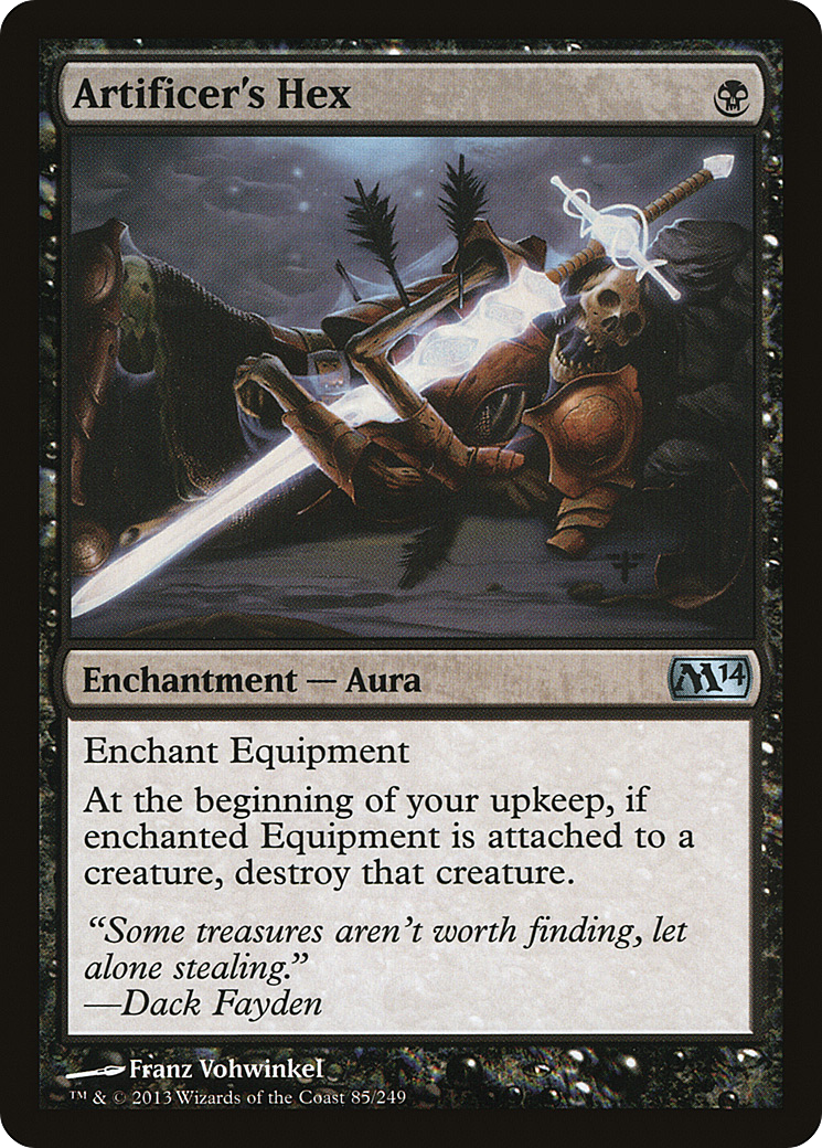 Magic 2014 - (M14-085) - Artificer's Hex Foil
