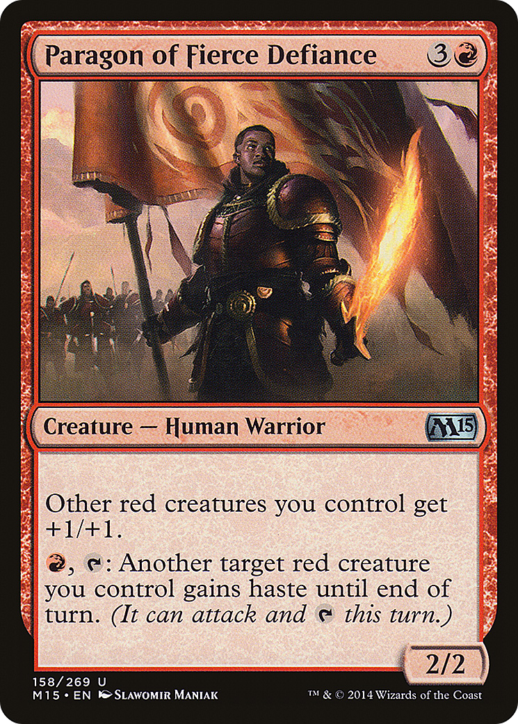 Magic 2015 - (M15-158) - Paragon of Fierce Defiance
