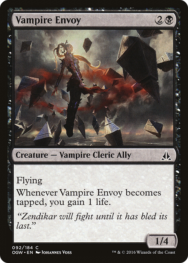 Oath of the Gatewatch - (OGW-092) - Vampire Envoy Foil