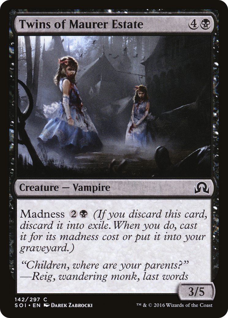 Shadows over Innistrad - (SOI-142) - Twins of Maurer Estate Foil