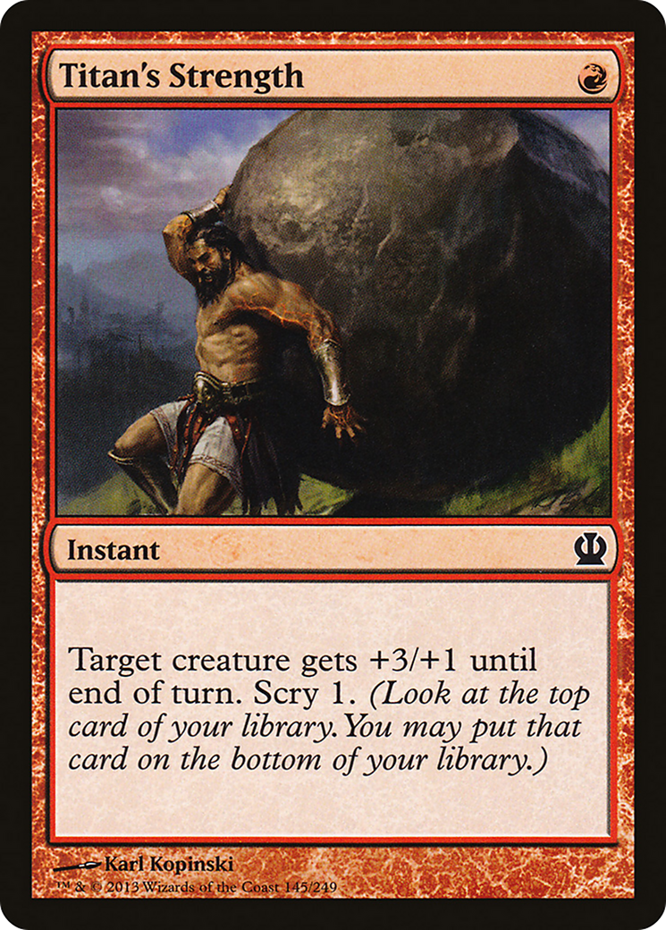 Theros - (THS-145) - Titan's Strength Foil