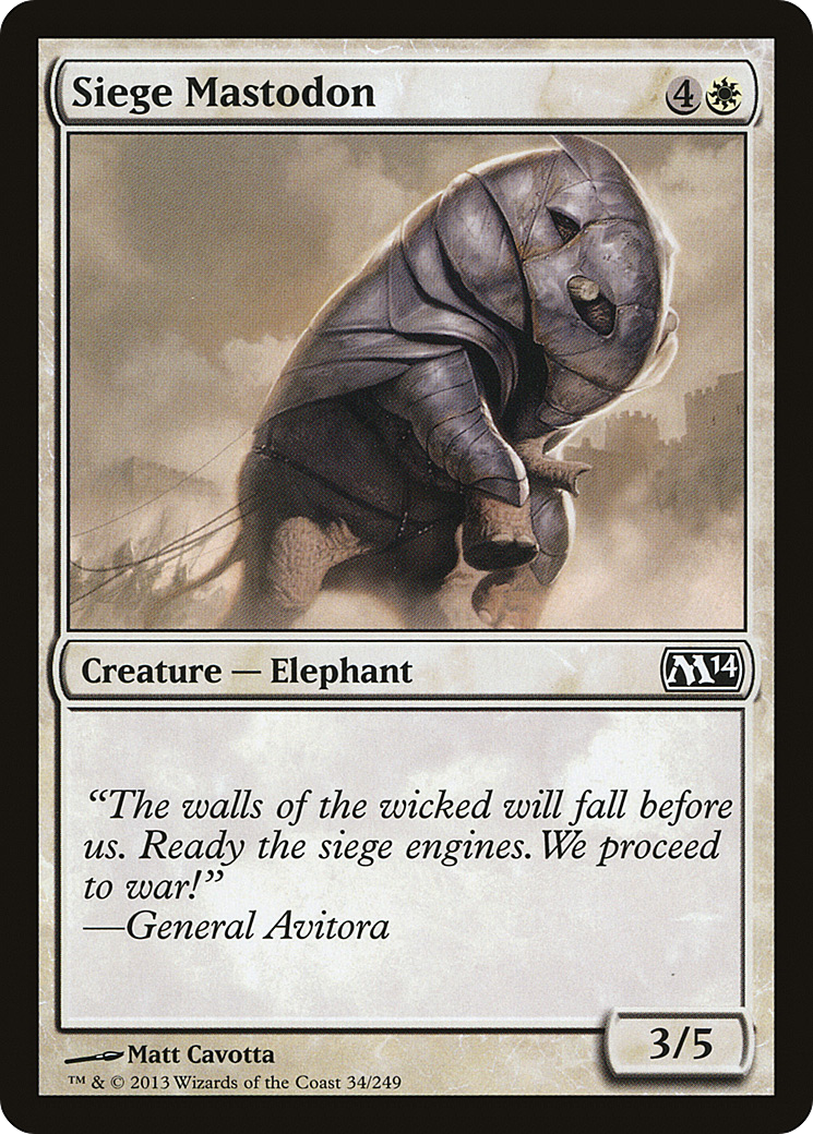 Magic 2014 - (M14-034) - Siege Mastodon