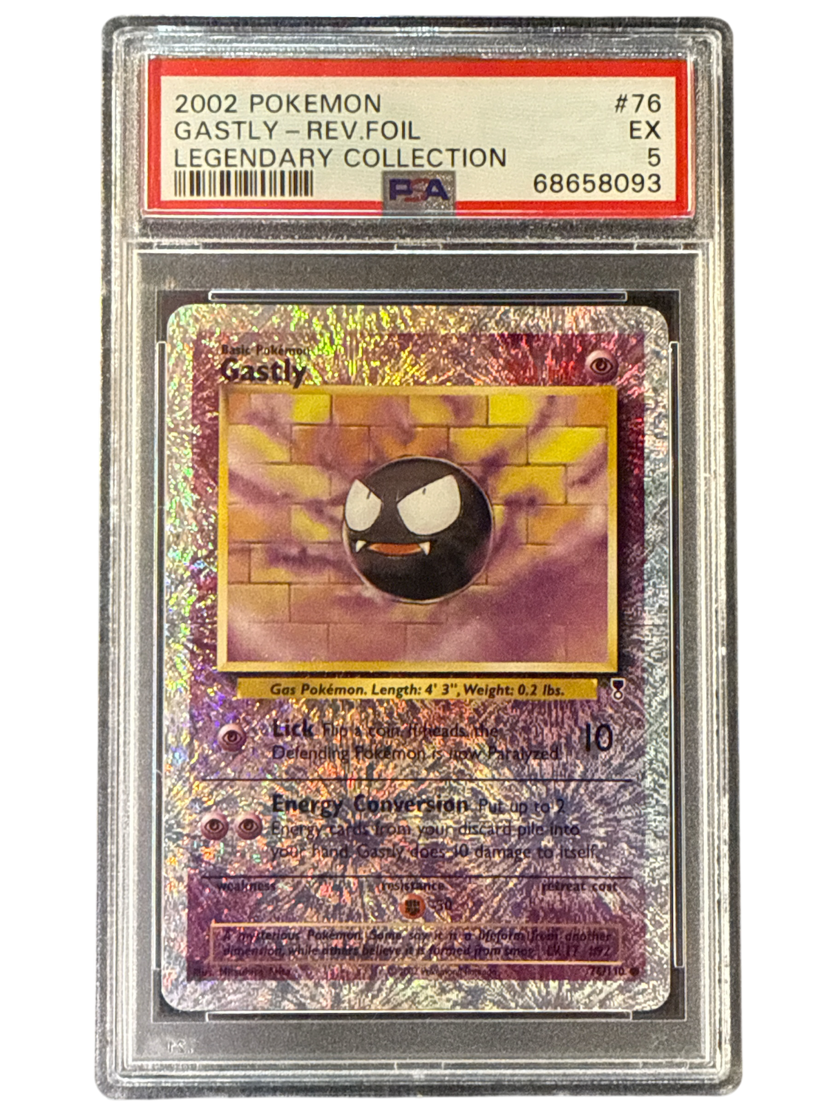 Legendary Collection  076/110 PSA5 #68658093 Gastly  - Reverse Holofoil - Common