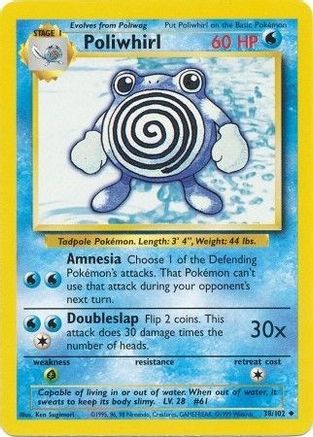 Base Set  038/102 Poliwhirl  - Uncommon