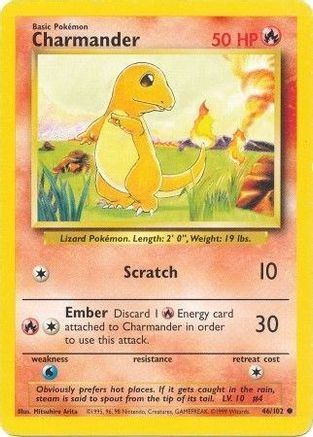 Base Set  046/102 Charmander  - Common