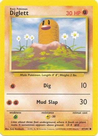 Base Set  047/102 Diglett  - Common