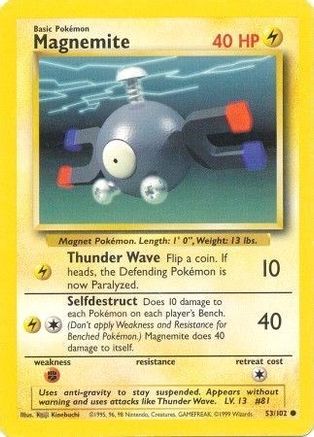 Base Set  053/102 Magnemite  - Common