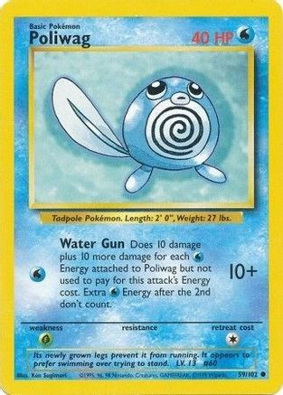Base Set  059/102 Poliwag  - Common