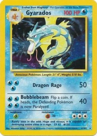 Base Set  006/102 Gyarados  - Holofoil - Holo Rare