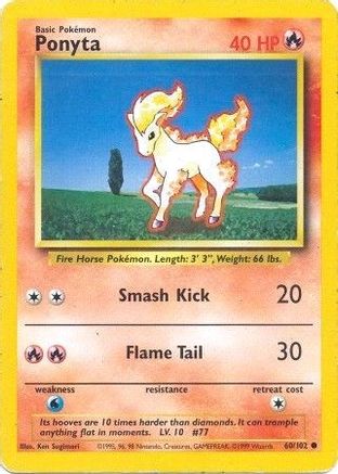 Base Set  060/102 Ponyta  - Common
