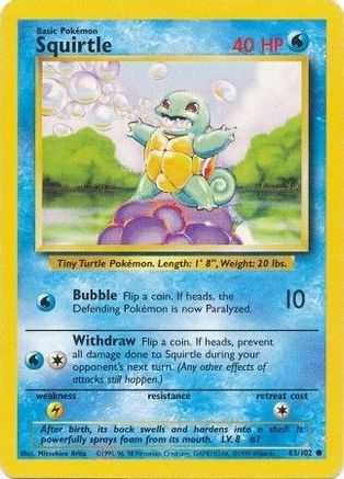 Base Set  063/102 Squirtle  - Common