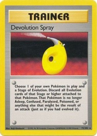 Base Set  072/102 Devolution Spray  - Rare