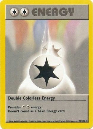 Base Set  096/102 Double Colorless Energy  - Uncommon