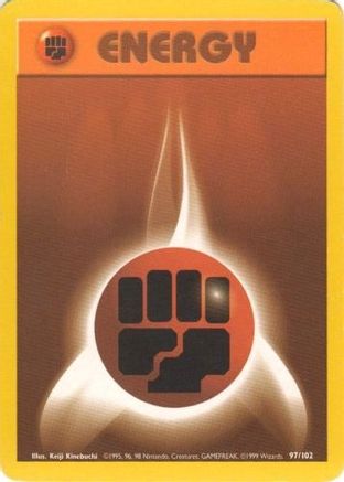 Base Set  097/102 Fighting Energy  - Common