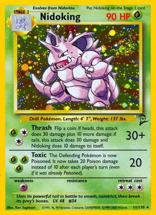 Base Set 2  011/130 Nidoking  - Holofoil - Holo Rare